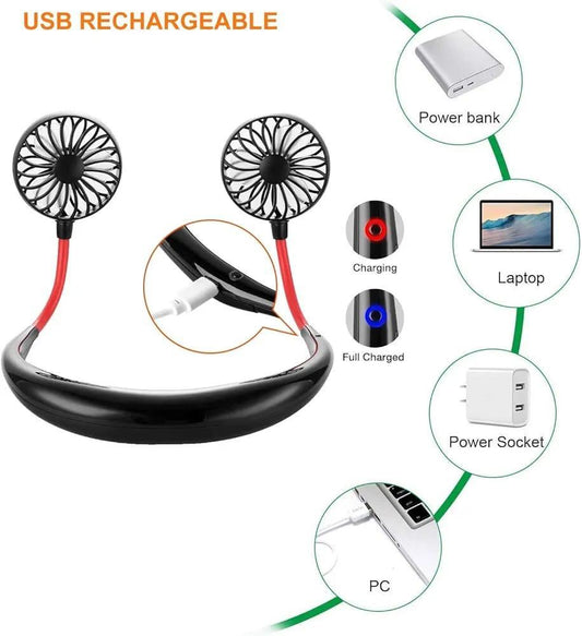 Foldable Neck Fan - 1 Pc - Cooling Solution